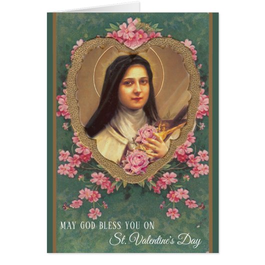Valentijn St. Therese katholieke Religieuze Nun (Voorkant)