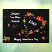 Valentijn Stars Heart Window Cling Raamsticker (Vel 3)
