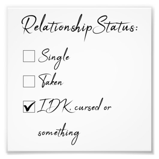 Valentijn status voor singles 43 foto afdruk (Voorkant)