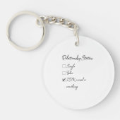 Valentijn status voor singles sleutelhanger (Voorkant)