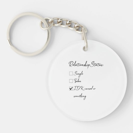 Valentijn status voor singles sleutelhanger (Voorkant)