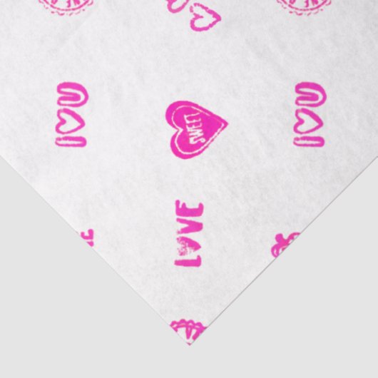 Valentijn Stempel omhoog! Tissuepapier (Detail)