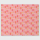 Valentijn stempels cadeaupapier (Vlak)