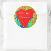 valentijn sticker rood hart (Tas)