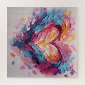 Valentijn Stralend Liefde Hart Splash Legpuzzel (Horizontaal)