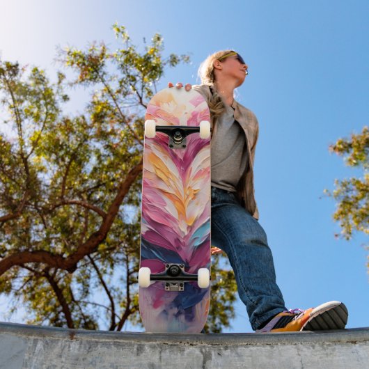 Valentijn Stralend Liefde Hart Splash Persoonlijk Skateboard (Buiten 1)