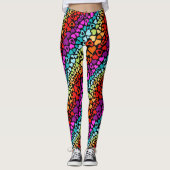 Valentijn Streaming regenboogliefdesharten Leggings (Voorkant)