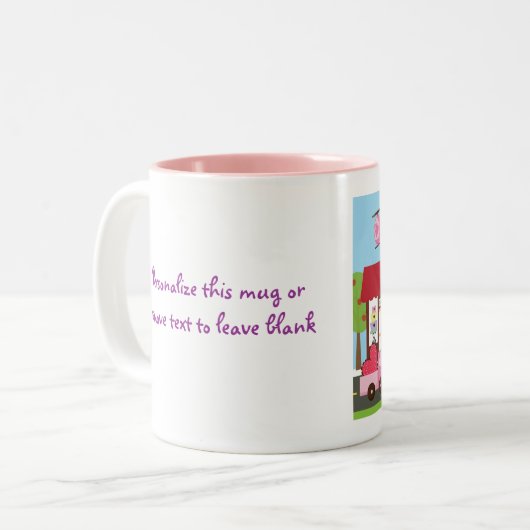 Valentijn Street Personalized Mug Tweekleurige Koffiemok (Voorkant links)