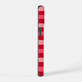 Valentijn strepen van rood en roze iPhone 15 case (Rechterkant)
