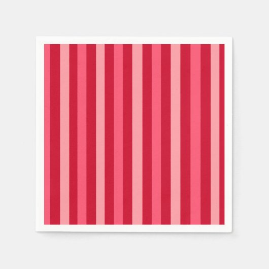 Valentijn Strepen van Rood en Roze Servet (Voorkant)