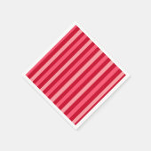 Valentijn Strepen van Rood en Roze Servet (Hoek)