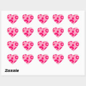 Valentijn Stripe Stippen Harten Hart Sticker (Vel)
