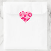 Valentijn Stripe Stippen Harten Hart Sticker (Tas)