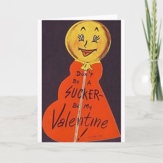 Valentijn Sucker Valentijnsdag Kaart (Voorkant)