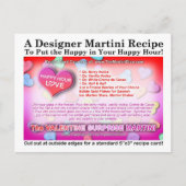 Valentijn Surprise Martini Recept Briefkaart (Voorkant)