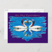 Valentijn Swan-Collectie Feestdagenkaart (Voorkant / Achterkant)