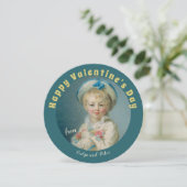 Valentijn Sweet boy met bloemen Fragonard Pierrot Feestdagenkaart (Staand voorkant)