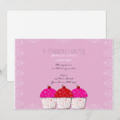 Valentijn Sweet Cupcake Uitnodiging (Voorkant / Achterkant)