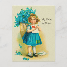 Valentijn Sweet meisje Vergeet me-nots CC1255 Feestdagenkaart