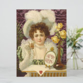 Valentijn Sweet-vrouw in fancy kleding CC1202 Feestdagenkaart (Staand voorkant)