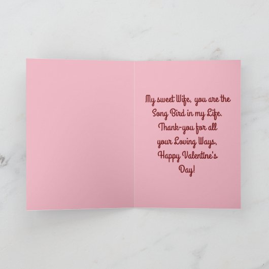  Valentijn Sweet Wife Feestdagen Kaart (Binnen)