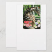 Valentijn Sweetest Day Giraffe Briefpapier (Voorkant / Achterkant)