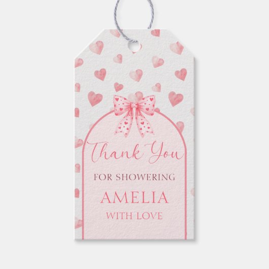 Valentijn Sweetheart Baby shower Gift Label Cadeaulabel (Voorkant)