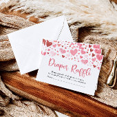 Valentijn Sweetheart Baby shower Luier Raffle Informatiekaartje