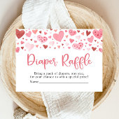 Valentijn Sweetheart Baby shower Luier Raffle Informatiekaartje