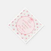 Valentijn Sweetheart Baby shower Papier servet (Hoek)