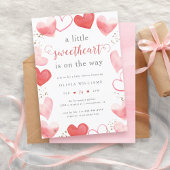 Valentijn Sweetheart Hearts Meisje Baby shower Kaart