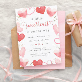 Valentijn Sweetheart Hearts Meisje Baby shower Kaart