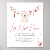Valentijn Sweetheart Late Night Luiers Poster (Voorkant)