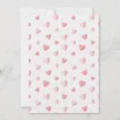 Valentijn Sweetheart Pink Hearts Verjaardag Kaart (Achterkant)