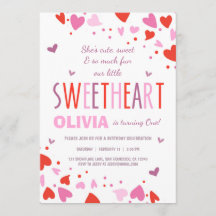 Valentijn Sweetheart Verjaardagsfeestje Uitnodigin