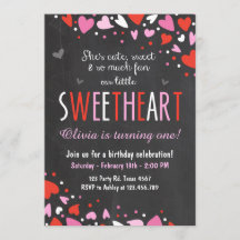 Valentijn Sweetheart Verjaardagsfeestje Uitnodigin
