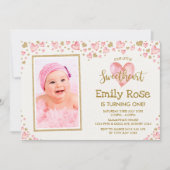 Valentijn Sweetheart Verjaardagsuitnodiging ELKE L Kaart (Voorkant)