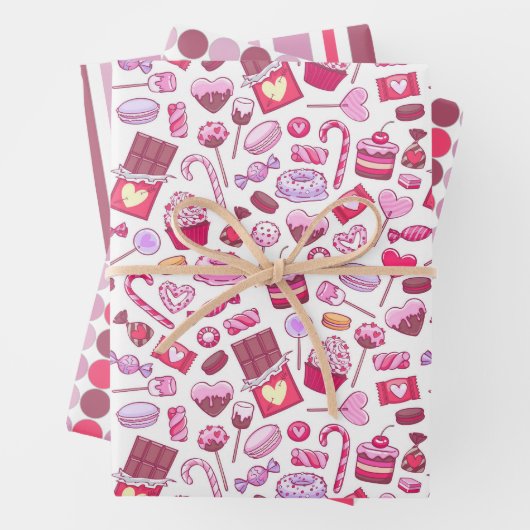 Valentijn Sweets Love Inpakpapier Vel (In situ)