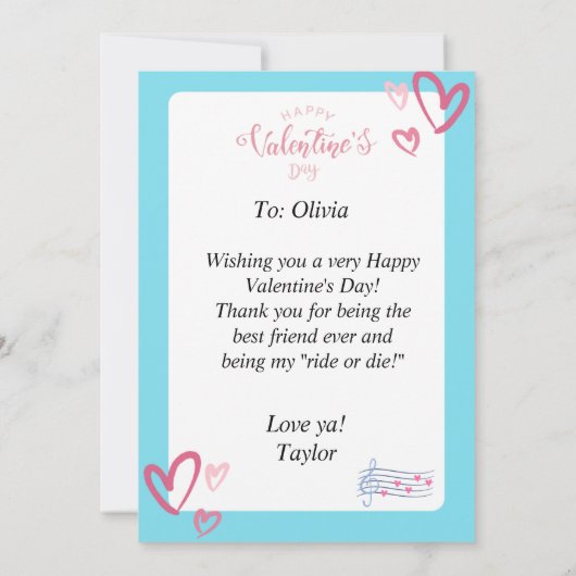 VALENTIJN SWIFT-GEÏNSPIREERDE KAART (Achterkant)