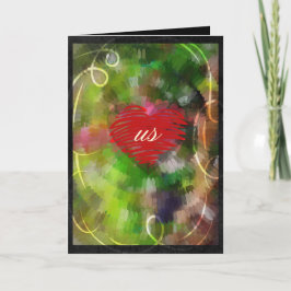 Valentijn Swirl Feestdagen Kaart