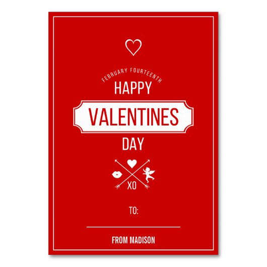 Valentijn Symbolen Classroom Valentijn Card Kaart (Voorkant)