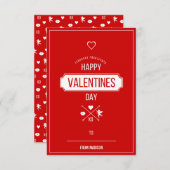 Valentijn Symbolen Classroom Valentijn Card Kaart (Voorkant / Achterkant)