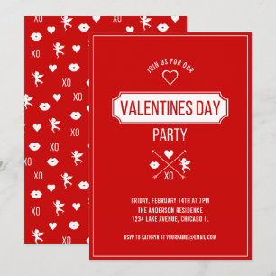 Valentijn Symbolen Valentijnsdag Party Card Kaart