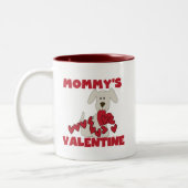 Valentijn T-shirts en cadeautjes voor puppy mama Tweekleurige Koffiemok (Links)