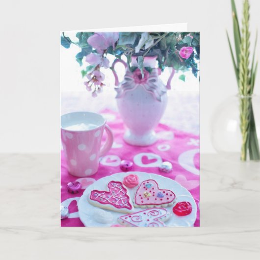 Valentijn tabelinstellingen prachtig feestdagen kaart (Voorkant)