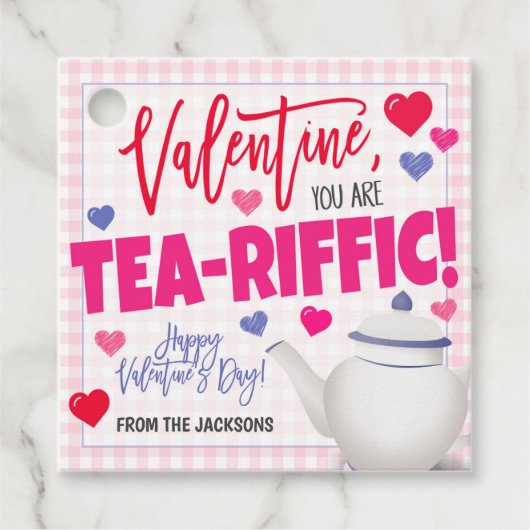 Valentijn Tea Gift Label (Voorkant)