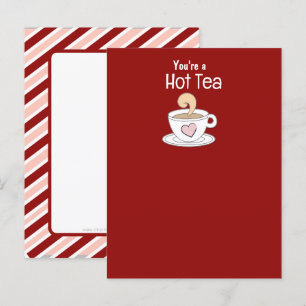 Valentijn Tea Party Favor Briefkaart