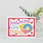 Valentijn Tea Party Kaart (Staand voorkant)