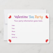 Valentijn Tea Party Kaart (Achterkant)