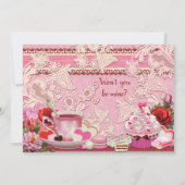 Valentijn Tea Party Uitnodigingen (Achterkant)